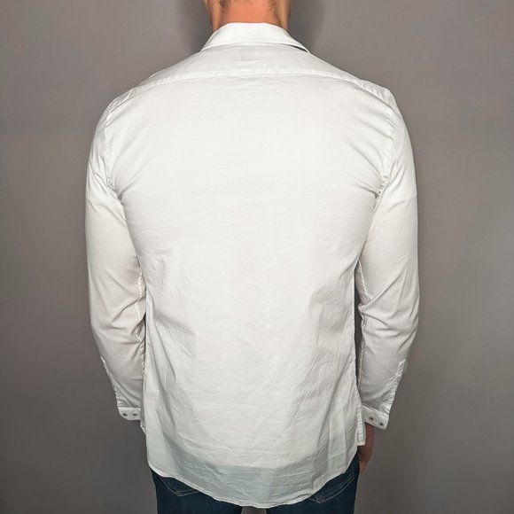 Zara Men's super slim fit white button up - Picture 3 of 6